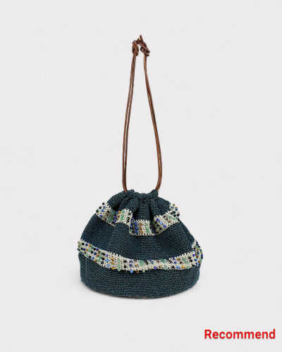 SUGARHILLKNITTING BEADS BAG LARGE(MINT BLUE)