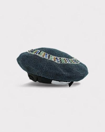 <img class='new_mark_img1' src='https://img.shop-pro.jp/img/new/icons8.gif' style='border:none;display:inline;margin:0px;padding:0px;width:auto;' />SUGARHILLKNITTING BEADS BERET HAT(MINT BLUE)