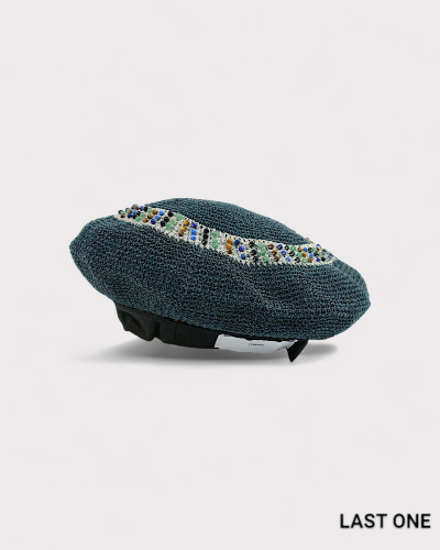 <img class='new_mark_img1' src='https://img.shop-pro.jp/img/new/icons8.gif' style='border:none;display:inline;margin:0px;padding:0px;width:auto;' />SUGARHILLKNITTING BEADS BERET HAT(MINT BLUE)