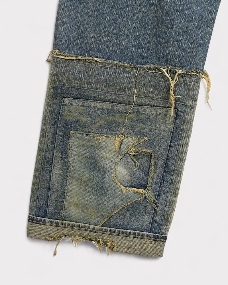 SUGARHILL】STRATUM DENIM PANTS WIDE CUT(FADED INDIGO