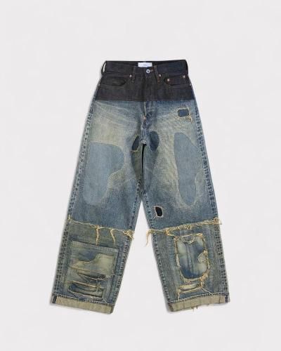 <img class='new_mark_img1' src='https://img.shop-pro.jp/img/new/icons64.gif' style='border:none;display:inline;margin:0px;padding:0px;width:auto;' />SUGARHILLSTRATUM DENIM PANTS WIDE CUT(FADED INDIGO)