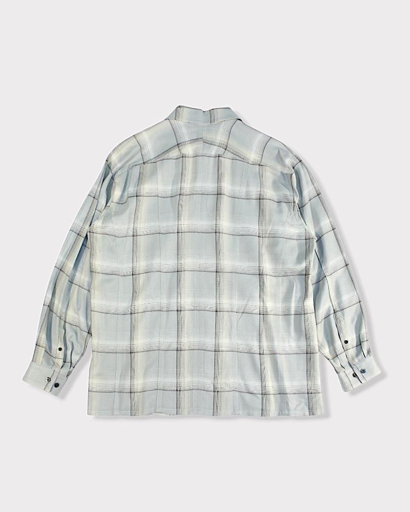 SUGARHILL】OMBRE PLAID FLAP POCKET SHIRTS(SMOKE BLUE)｜シュガー