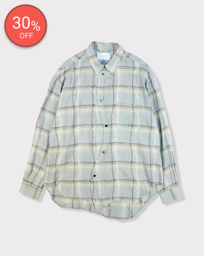<img class='new_mark_img1' src='https://img.shop-pro.jp/img/new/icons20.gif' style='border:none;display:inline;margin:0px;padding:0px;width:auto;' />SUGARHILLOMBRE PLAID STAGGER SHIRTS(SMOKE BLUE) 39,600-