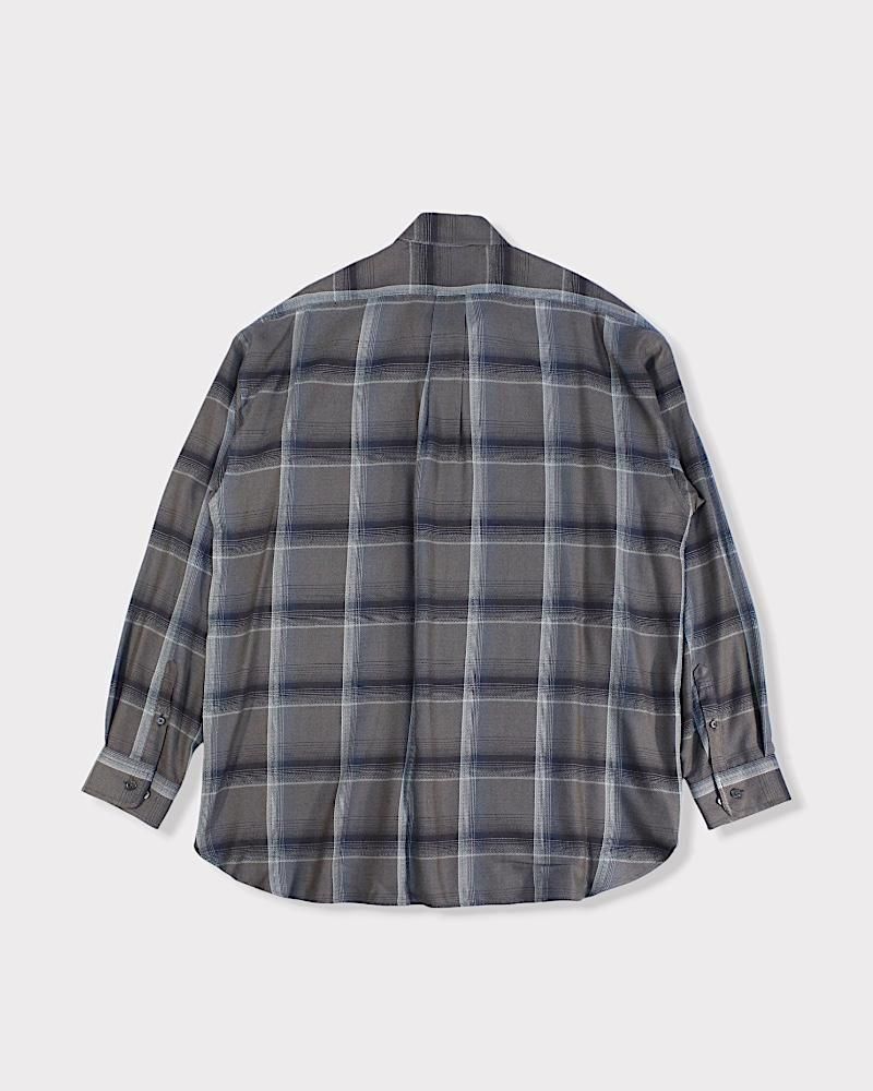 SUGARHILL】OMBRE PLAID SHIRTS LOOSE FIT(DARK PURPLE