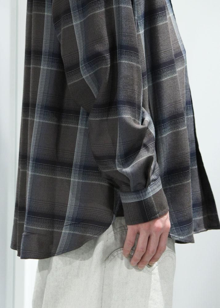 SUGARHILL】OMBRE PLAID SHIRTS LOOSE FIT(DARK PURPLE)｜シュガーヒル
