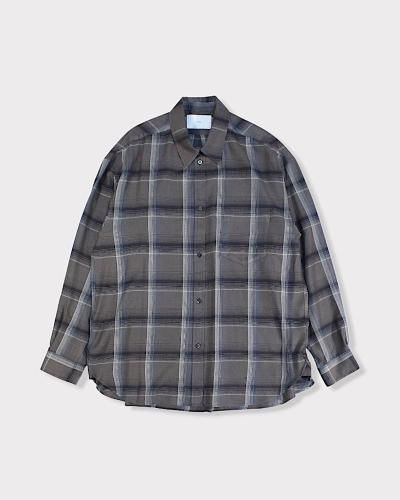 SUGARHILLOMBRE PLAID SHIRTS LOOSE FIT(DARK PURPLE)