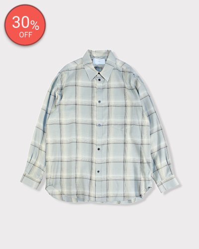 SUGARHILLOMBRE PLAID SHIRTS LOOSE FIT(SMOKE BLUE) 39,600-