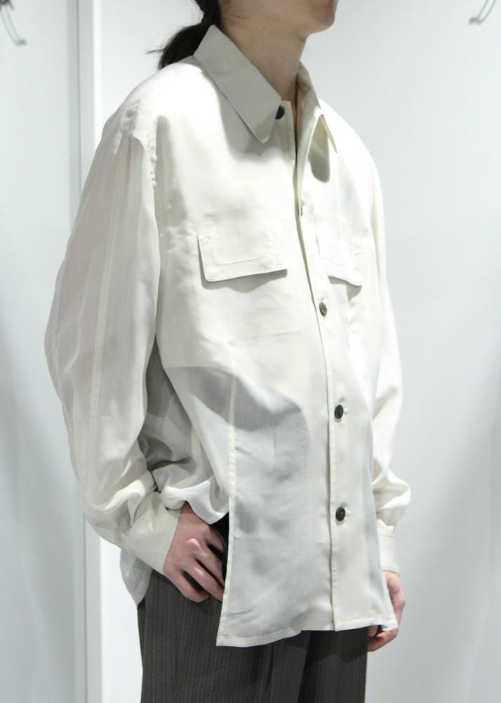 SUGARHILL】SHEER STRIPE FLAP POCKET SHIRTS(WHITE STRIPE