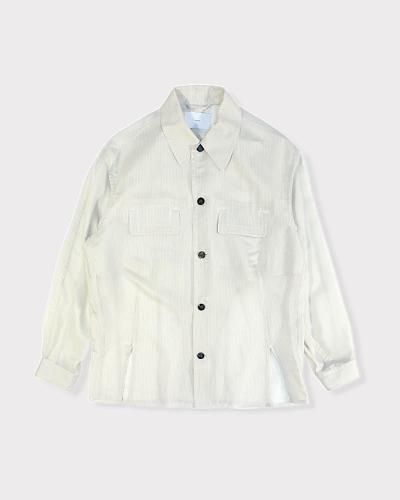 SUGARHILLSHEER STRIPE FLAP POCKET SHIRTS(WHITE STRIPE)