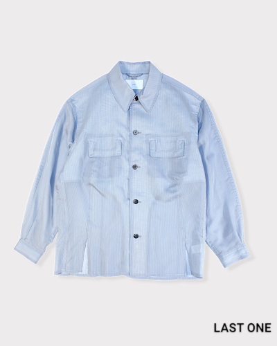 SUGARHILLSHEER STRIPE FLAP POCKET SHIRTS(BLUE STRIPE)