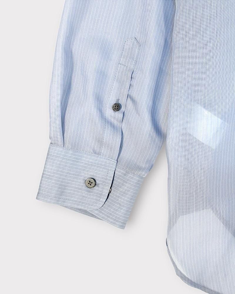 SUGARHILL】SHEER STRIPE SHIRTS LOOSE FIT(BLUE STRIPE