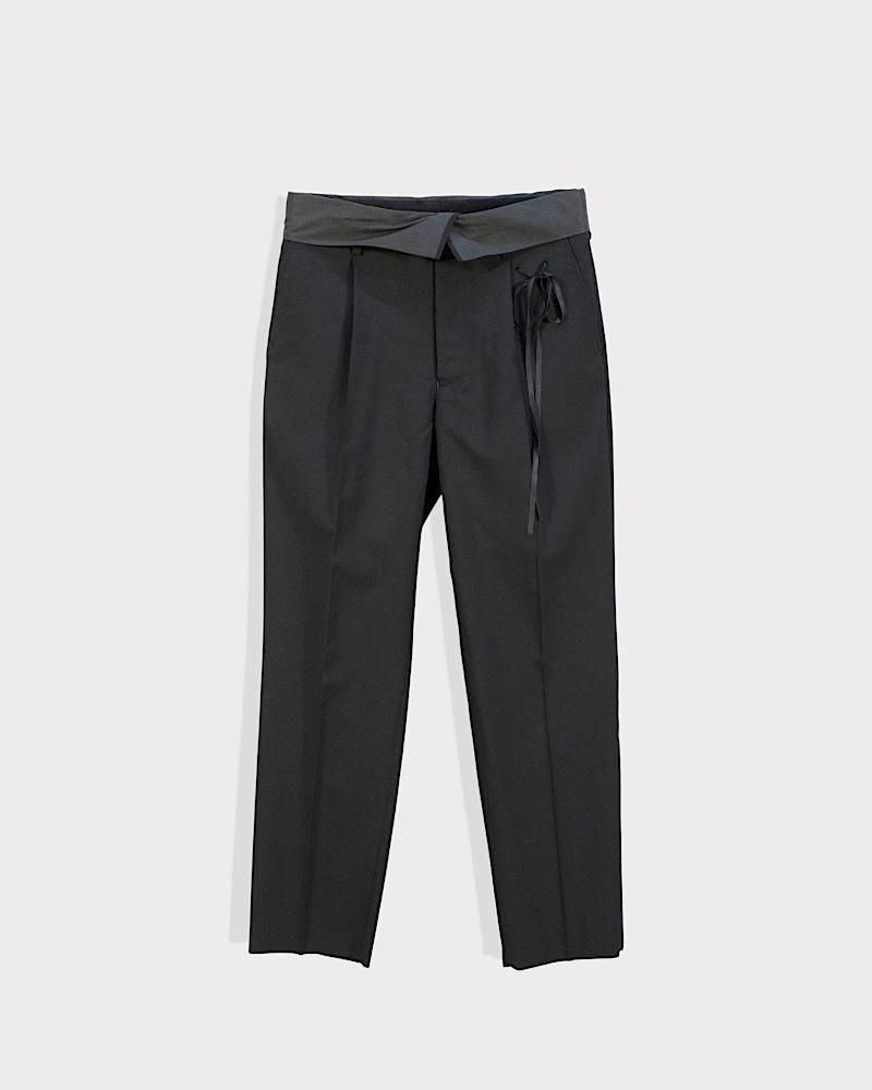 Midorikawa ONE TUCK SLACKS(Black)｜ミドリカワ スラックス