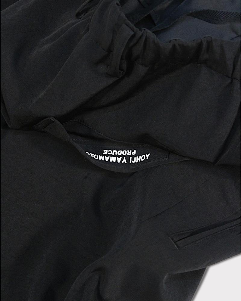 Yohji Yamamoto pourhommeトリアセテート裾タブパンツ Yohji Yamamoto POUR HOMME】TA TUXEDO TAB HALF PANTS | Yohji
