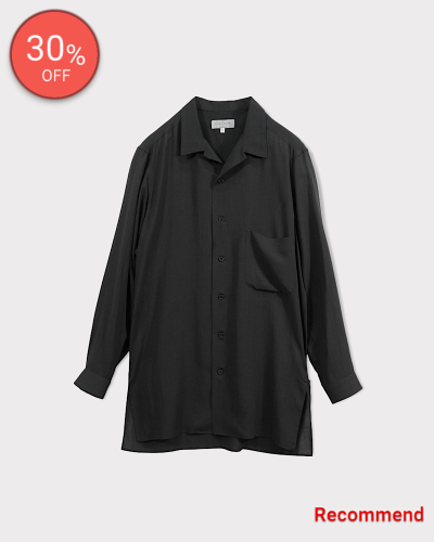 <img class='new_mark_img1' src='https://img.shop-pro.jp/img/new/icons20.gif' style='border:none;display:inline;margin:0px;padding:0px;width:auto;' />Yohji Yamamoto POUR HOMMECELLULOSE LAWN OPEN COLLAR BLOUSE 58,300-