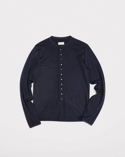 BED j.w. FORDHenry-neckline Shirts(Navy)