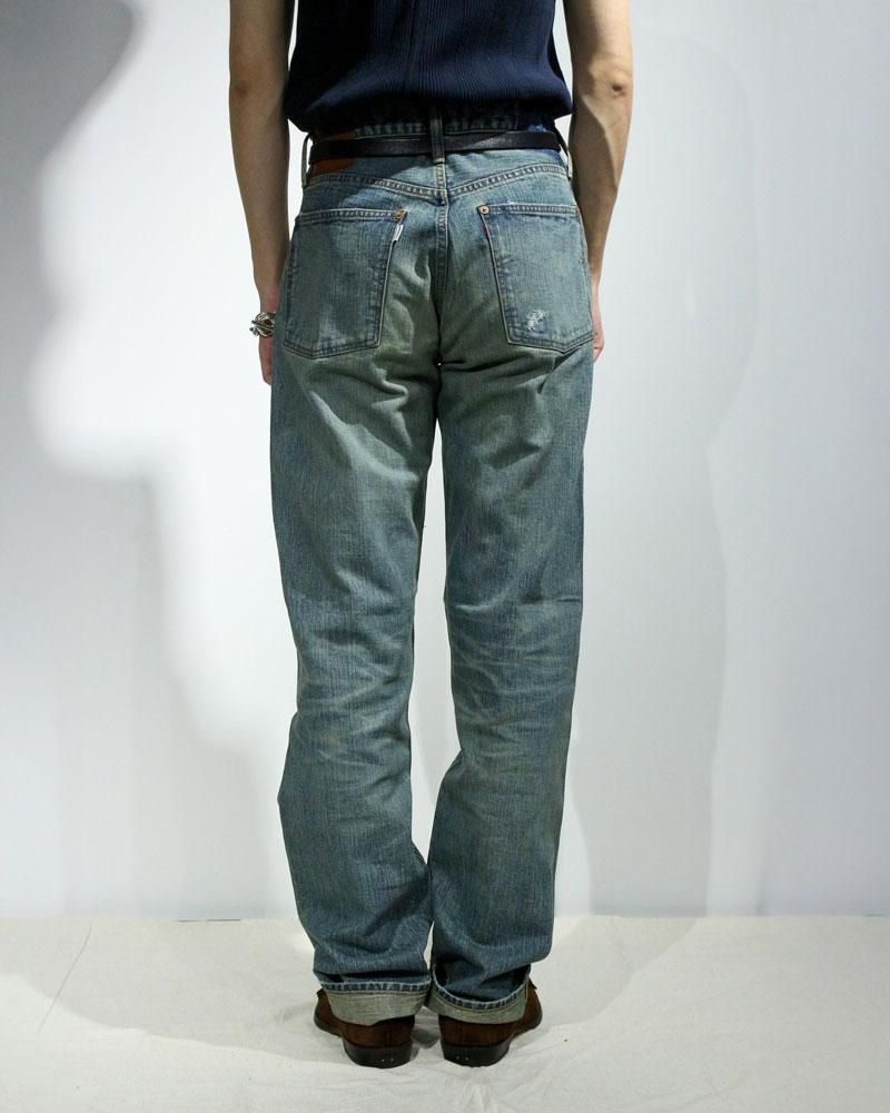 SUGARHILL】DAMAGED MODERN DENIM PANTS STRAIGHT CUT｜シュガーヒル