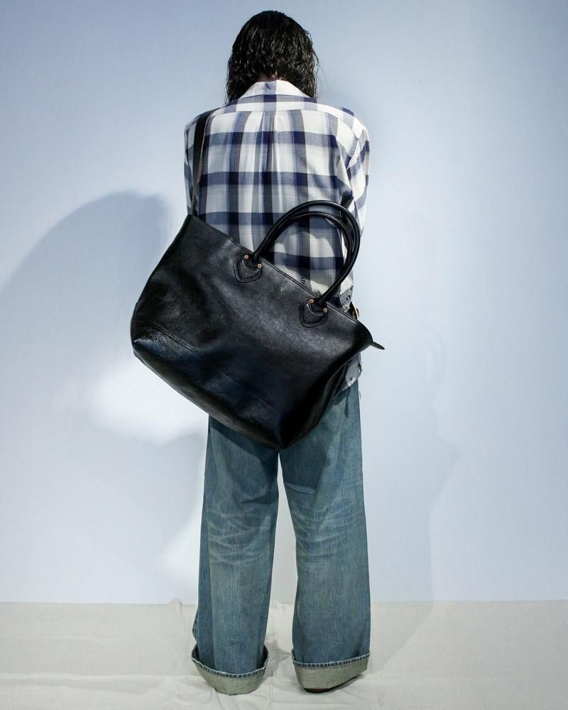バッグ SUGARHILL LEATHER TOTE BAG SUGARHILL】LEATHER TOTE BAG(BLACK SHRINK)｜シュガーヒル