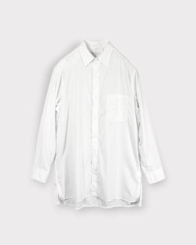 Yohji Yamamoto POUR HOMMECHAIN STITCH BROAD BIG SHIRT(Off White)