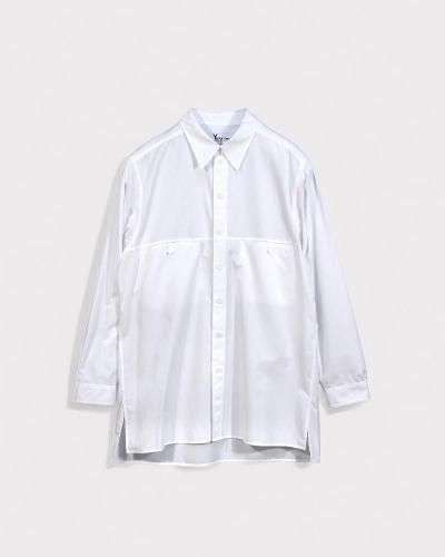 <img class='new_mark_img1' src='https://img.shop-pro.jp/img/new/icons8.gif' style='border:none;display:inline;margin:0px;padding:0px;width:auto;' />Y's for men100/2 BROAD SHIRT WITH PANEL POCKET(White)