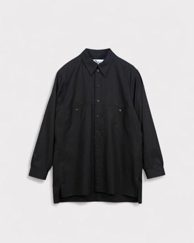 <img class='new_mark_img1' src='https://img.shop-pro.jp/img/new/icons8.gif' style='border:none;display:inline;margin:0px;padding:0px;width:auto;' />Y's for men100/2 BROAD SHIRT WITH PANEL POCKET(Black)