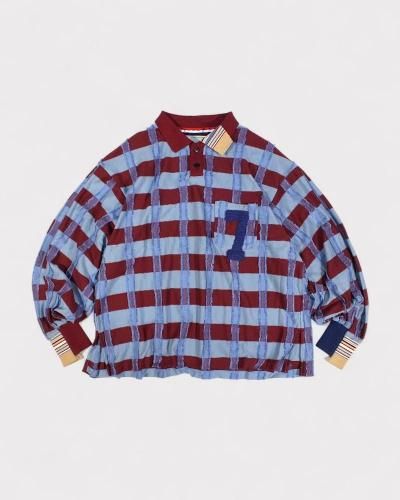 <img class='new_mark_img1' src='https://img.shop-pro.jp/img/new/icons8.gif' style='border:none;display:inline;margin:0px;padding:0px;width:auto;' />SEVESKIGJacquard Stripe L/SL Polo Shirt(Blue)