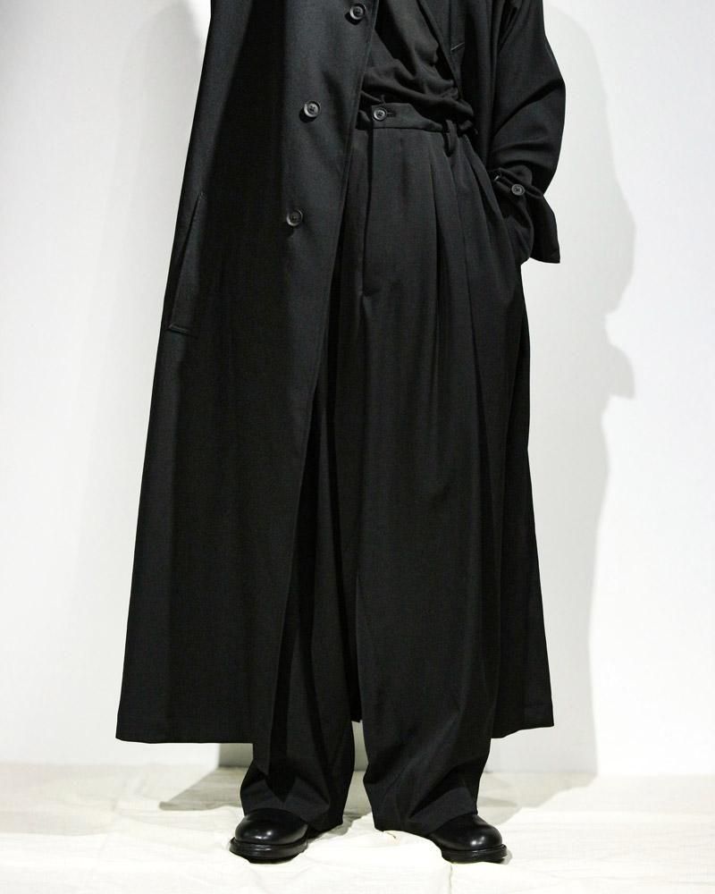 Yohji Yamamoto POUR HOMME】WOOL GABARDINE 12 TUCKS PANTS｜ヨウジ