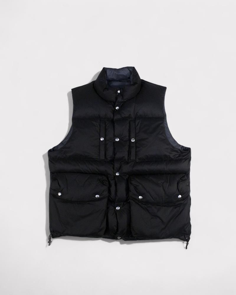 Sugarhill 25AWリバーシブルダウンベスト　サイズ2 SUGARHILL】PUFFER REVERSIVLE VEST(BLACK × NAVY)｜シュガーヒル