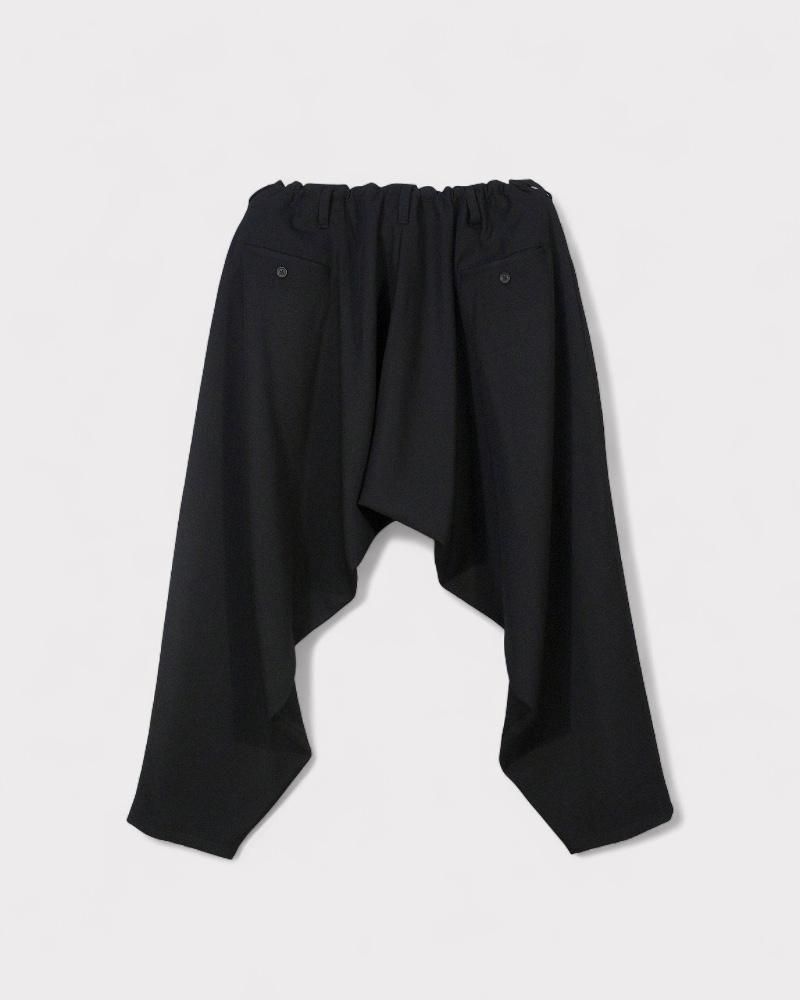 【裾上げ済み・注意事項あり】 deres drape pants ドレープパンツ Yohji Yamamoto POUR HOMME】ARMY GABARDINE DRAPE PANTS｜内股