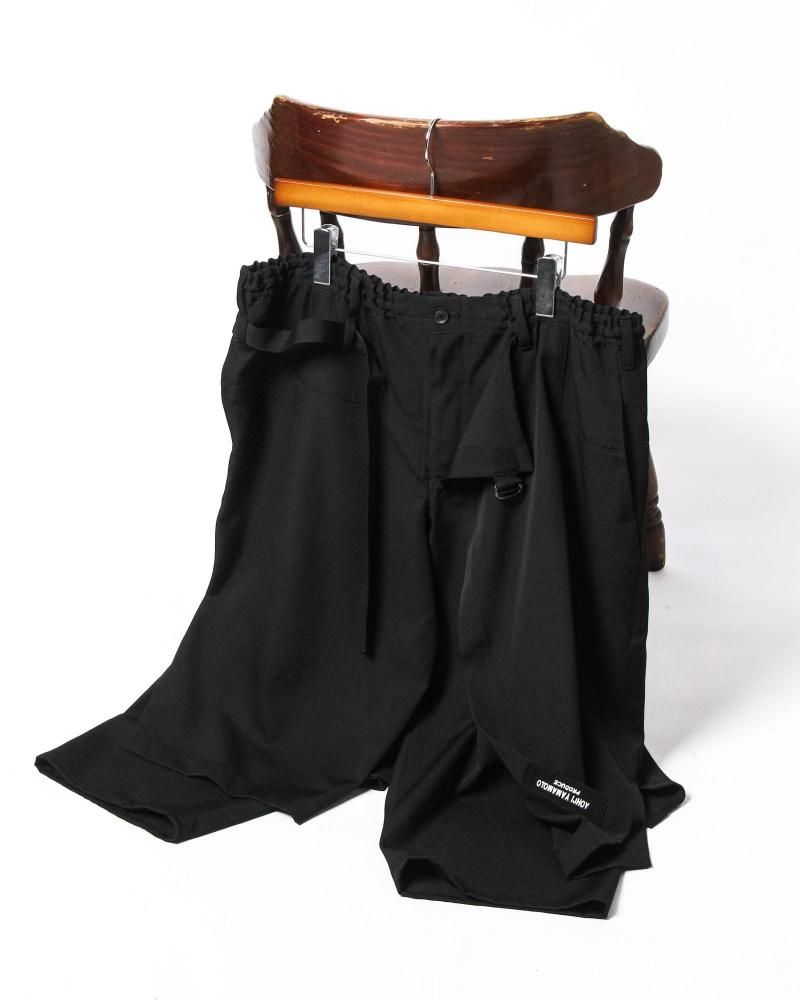 Yohji Yamamoto POUR HOMME】WOOL GABARDINE STANDARD WRAP PANTS
