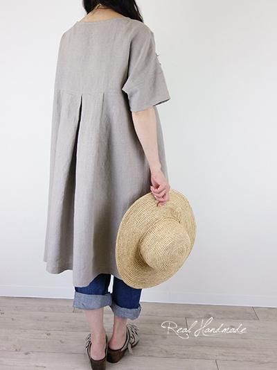 予約販売 ヨーロッパリネンドロップワンピース Realhandmade リアルハンドメイド 心を込めて手作りした素敵なお洋服をあなたへ