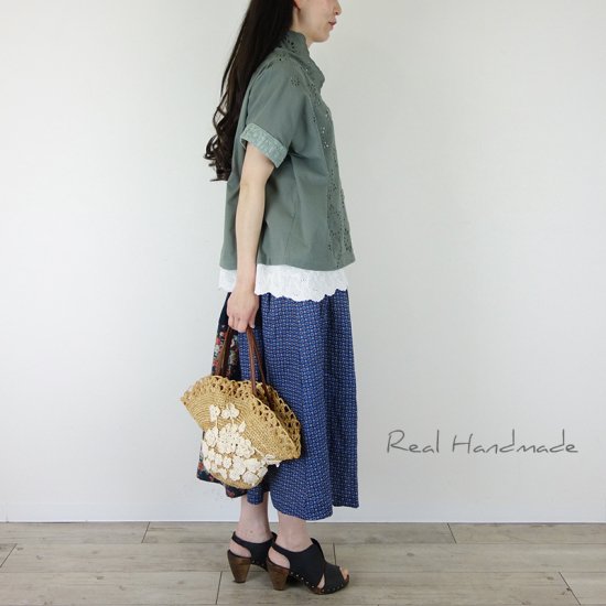 予約販売] くすみグリーンスカラッププルオーバー - REAL HANDMADE