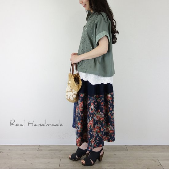 予約販売] くすみグリーンスカラッププルオーバー - REAL HANDMADE