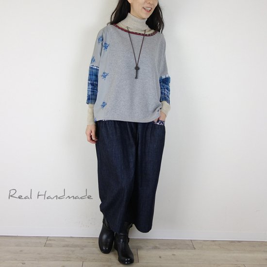 予約販売]デニムリバティ前後切替パンツ - REAL HANDMADE -リアル