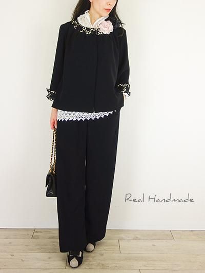 チョコWガーゼ | フラワーレースチュニック - REAL HANDMADE -リアル