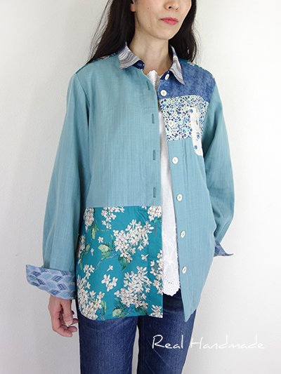 ヴィンテージ 80s 刺繍 リボン 花柄 パッチワーク ハンドメイド ジャケット