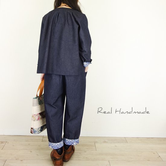 予約販売] デニムリバティ3WAYサルエル風パンツ - REAL HANDMADE