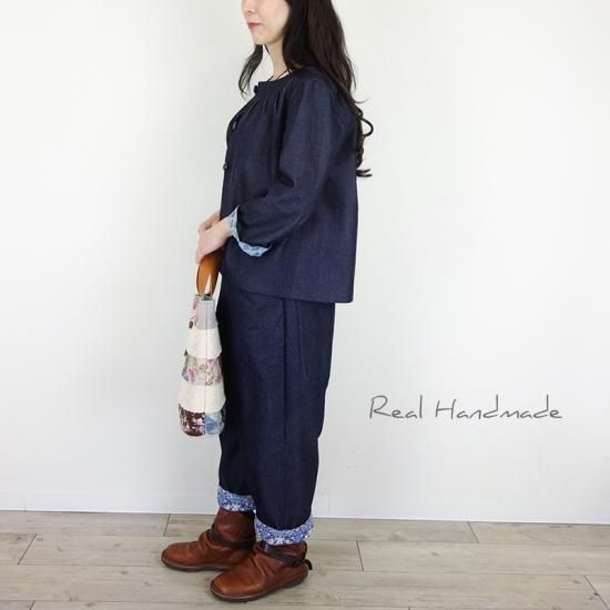 予約販売] デニムリバティ3WAYサルエル風パンツ - REAL HANDMADE