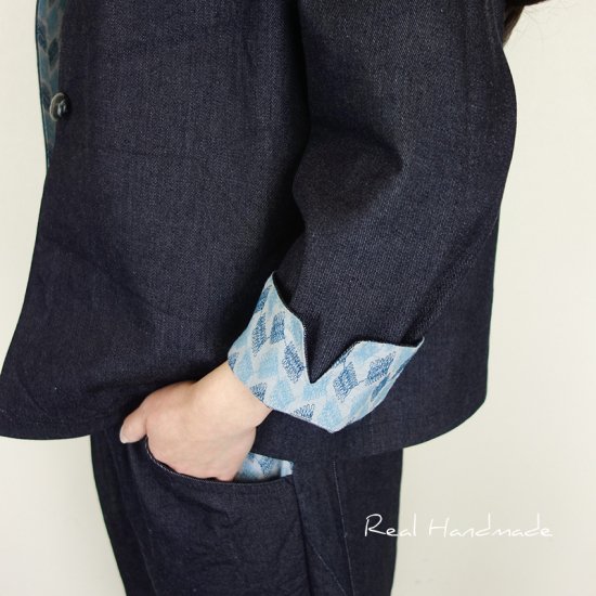 予約販売] デニムリバティ3WAYサルエル風パンツ - REAL HANDMADE