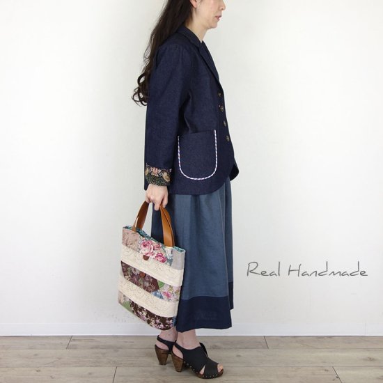 予約販売] チャコールリネン裾切替タックパンツ - REAL HANDMADE