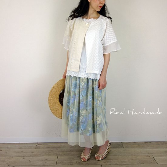 予約販売] フラワースカラップレースキャミ - REAL HANDMADE -リアル