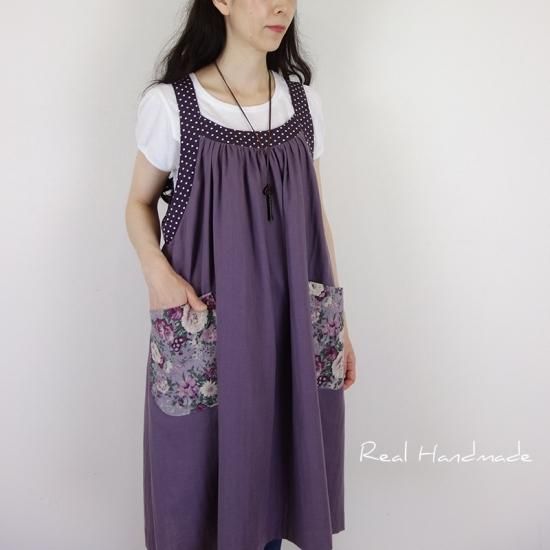 120cm ハンドメイド子供服 リバティ✳︎田園風フリルエプロン