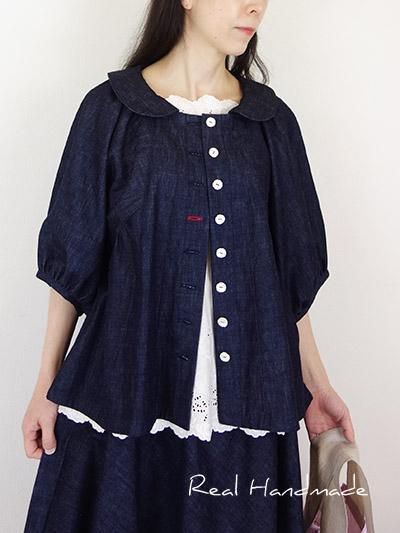 リネン＆レース 羽織りブラウス | 軽やかで涼しげ - REAL HANDMADE