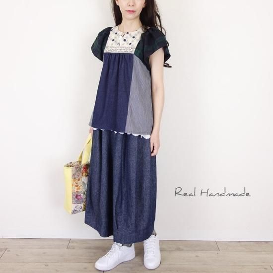 美品 PICTURES デニムバルーンスカート インディゴ antiqua バルーンデニムスカート スカート レディース ボトムス