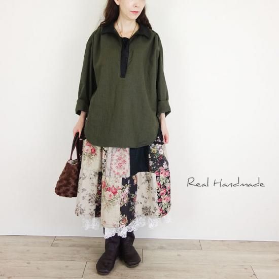 リネンリラックスシャツ | ヨーロッパKAKI - REAL HANDMADE リネンリラックスシャツ | ヨーロッパKAKI - REAL HANDMADE