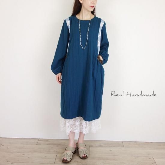 ワッシャーハーフリネン | 幾何学ワンピース - REAL HANDMADE -リアル