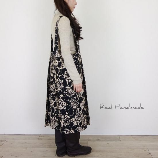 hana様 リネン・ブラック・スリットワンピース　ハンドメイド hana様 リネン・ブラック・スリットワンピース ハンドメイド