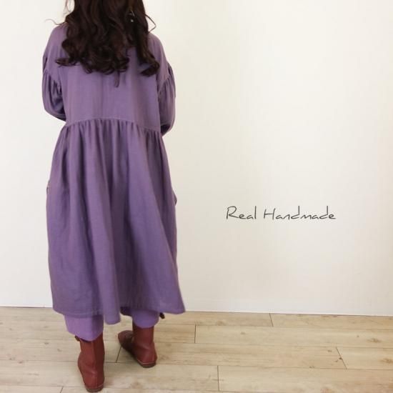 ハンドメイドリバティ綿麻ワンピース ハンドメイドリバティ綿麻ワンピース リバティ - ワンピースの