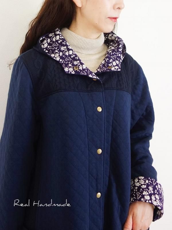 キルトニットコート | リバティカペル使用 - REAL HANDMADE -リアル