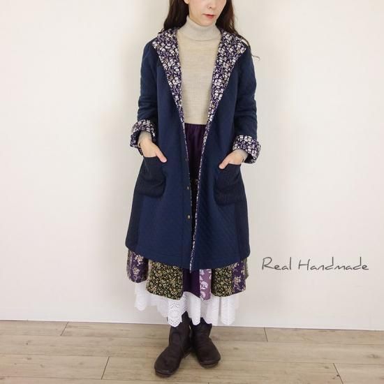 キルトニットコート | リバティカペル使用 - REAL HANDMADE -リアル