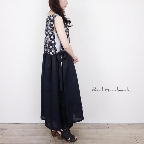 エプロンドレス | ブラックフラワーレース - REAL HANDMADE